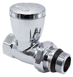 Радиаторный вентиль 1/2" ручной регулировки, прямой хромированныйHLV-107008Cr.N.01